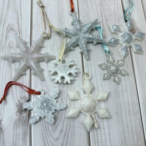Zestaw śnieżynek na choinkę